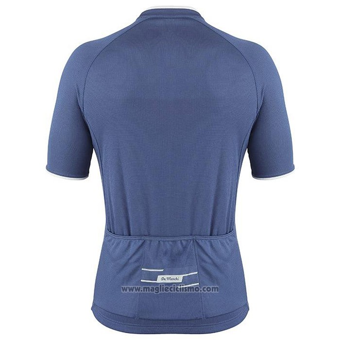 2020 Abbigliamento Ciclismo De Marchi Blu Manica Corta e Salopette